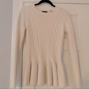 Ted Baker London Ilivia cable knit peplum sweater
